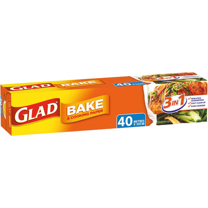 Glad Bake & Cooking Paper 40m Each