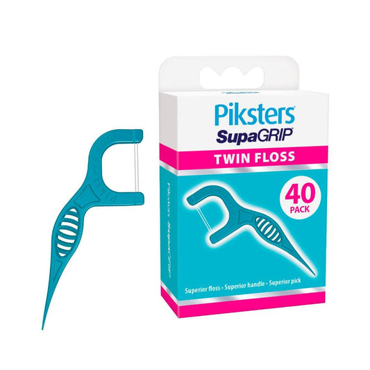 Piksters Supagrip Floss Picks Twin - 40 Pack