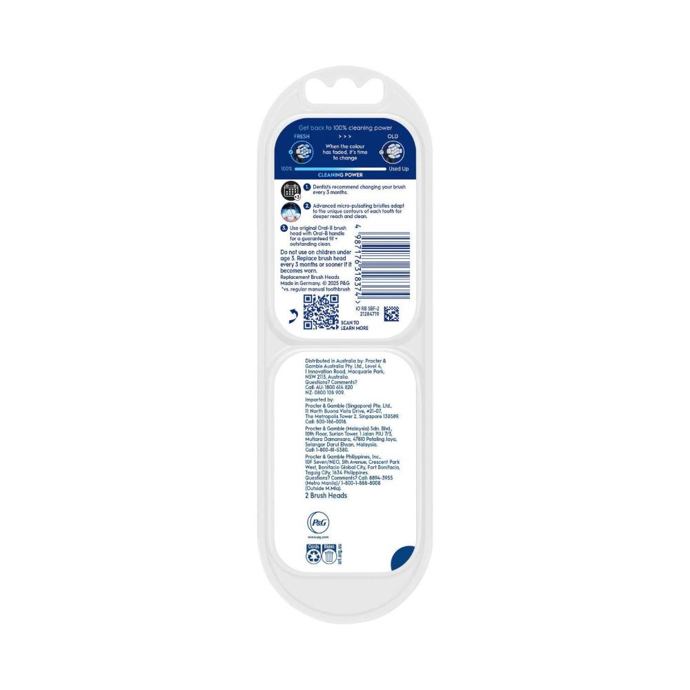 Oral B Io ean & Gum Protect Sensitive Black Refill Brush Heads - 2 Pack