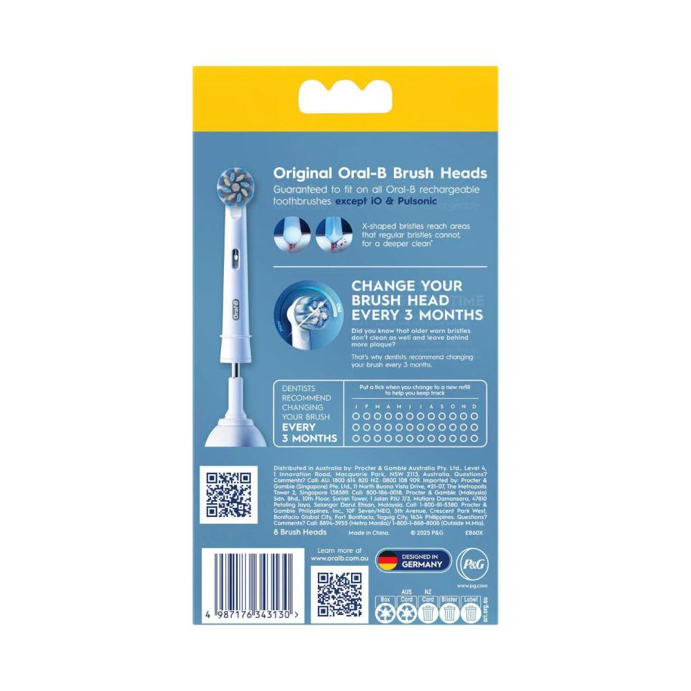 Oral B Sensitive ean Refill Brush Heads - 8 Pack