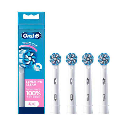 Oral B Sensitive Clean Refill Brush Heads - 4 Pack
