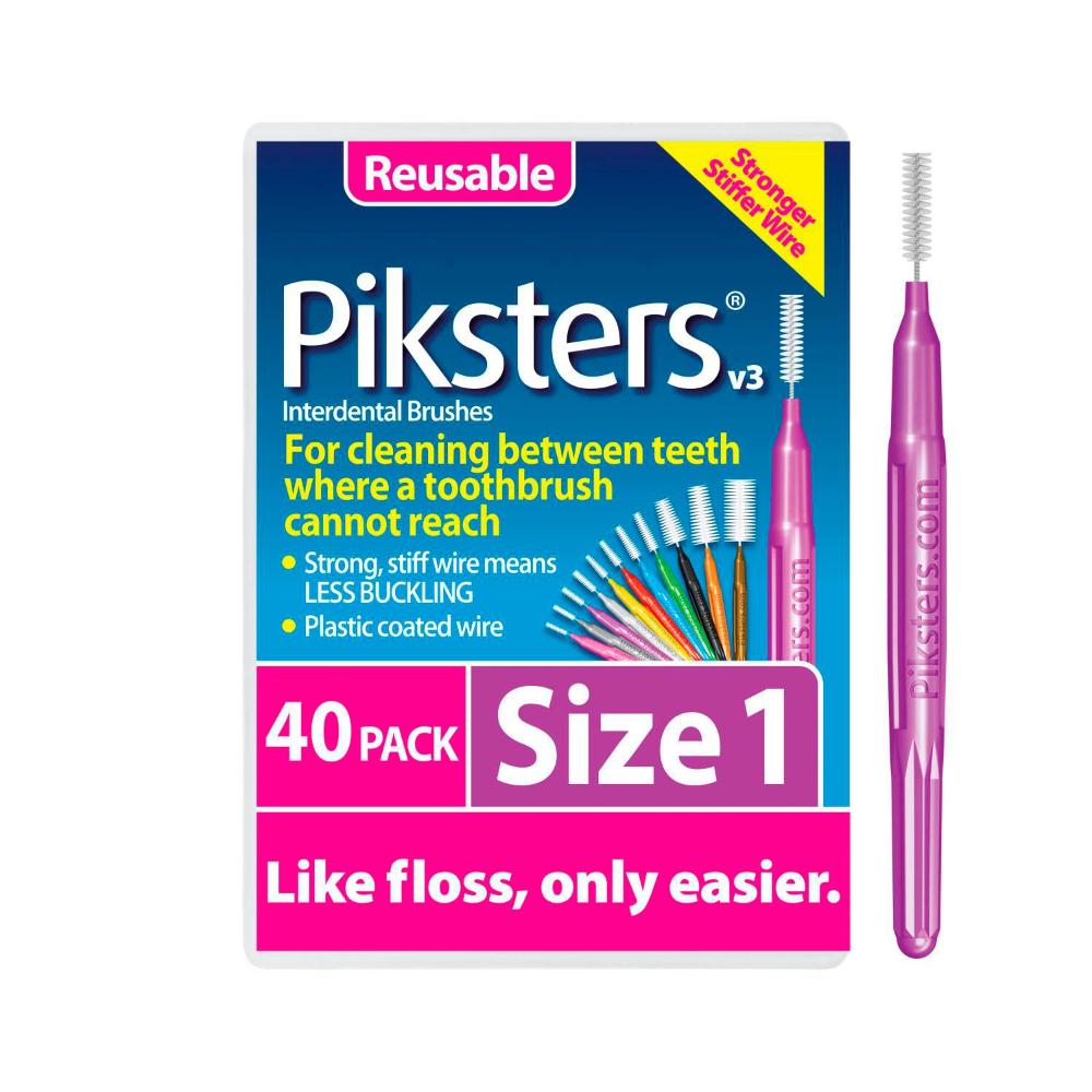 Piksters Interdental Brushes Size 1 - 40 Pack