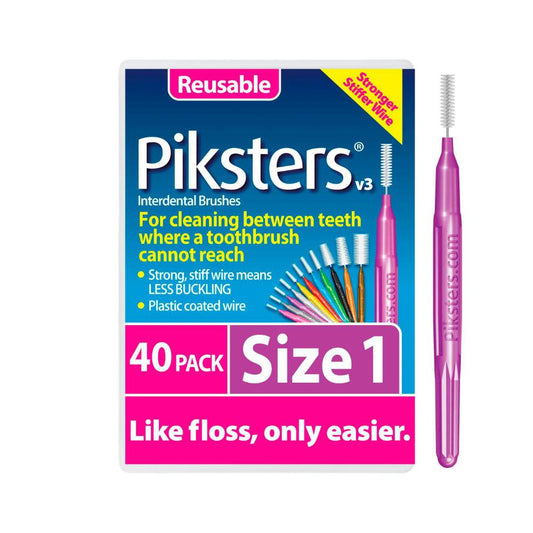 Piksters Interdental Brushes Size 1 - 40 Pack