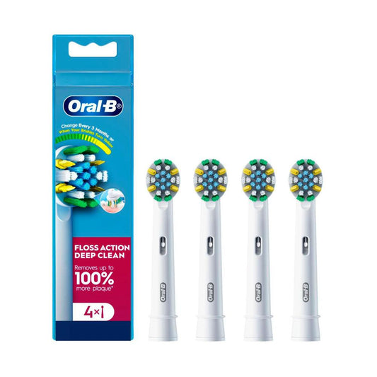 Oral B Floss Action Deep Clean Refill Brush Heads - 4 Pack