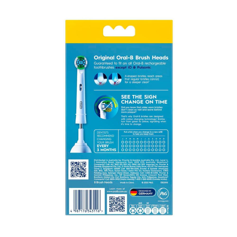 Oral B Everyday ean Refill Brush Heads - 8 Pack