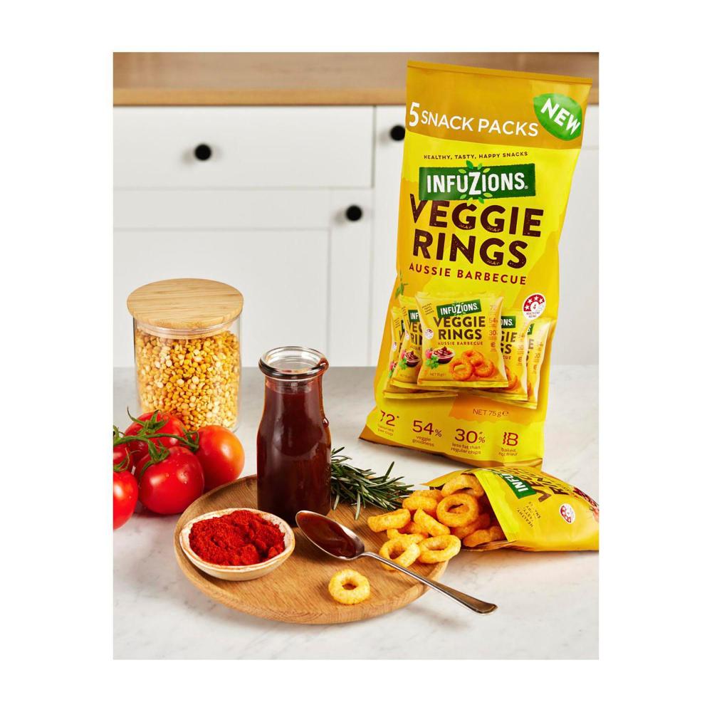 Infuzions Veggie Rings Aussie BBQ 5x15g - 75g