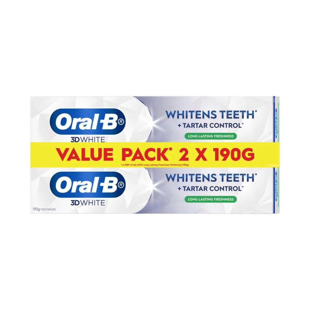 Oral B 3d White Long Lasting Toothpaste - 2 Pack