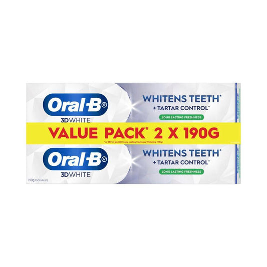 Oral B 3d White Long Lasting Toothpaste - 2 Pack