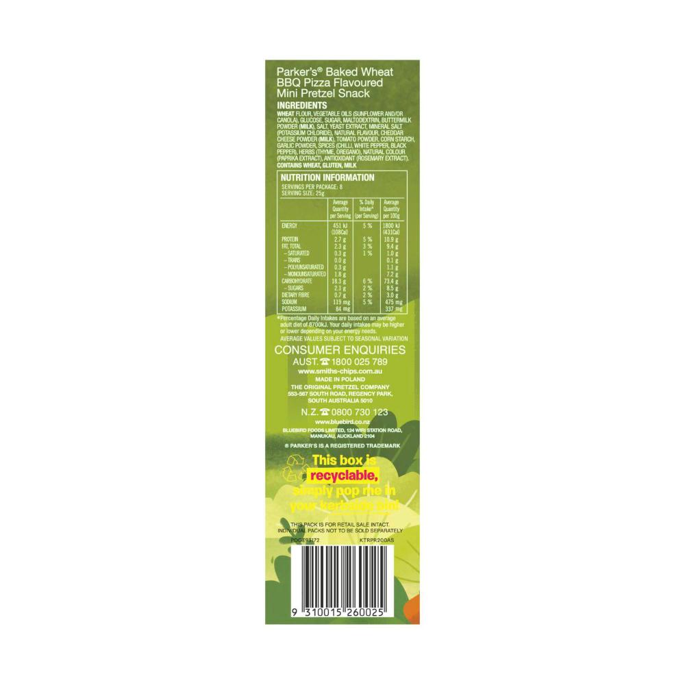 Parkers Pretzels BBQ Multipack 8 Pack - 200g