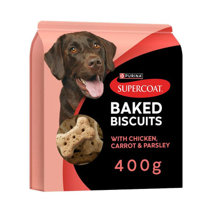 Supercoat Chicken Parsley & Carrot Baked Biscuits Dog Treats - 400g