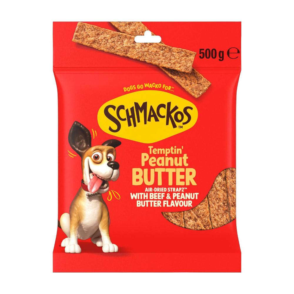 Schmackos Strapz Peanut Butter Dog Treats - 500g