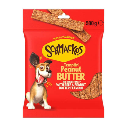 Schmackos Strapz Peanut Butter Dog Treats - 500g