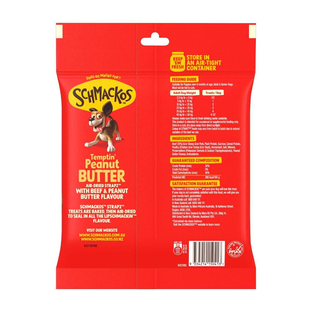 Schmackos Strapz Peanut Butter Dog Treats - 500g