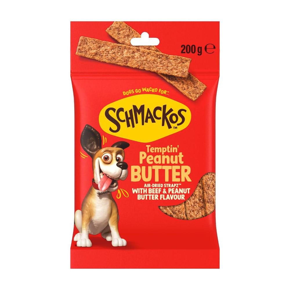 Schmackos Strapz Peanut Butter Dog Treats - 200g