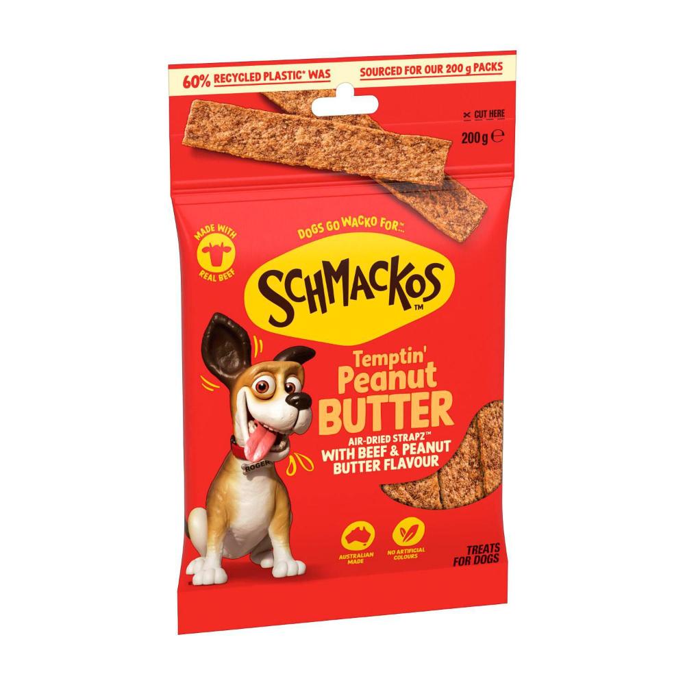 Schmackos Strapz Peanut Butter Dog Treats - 200g