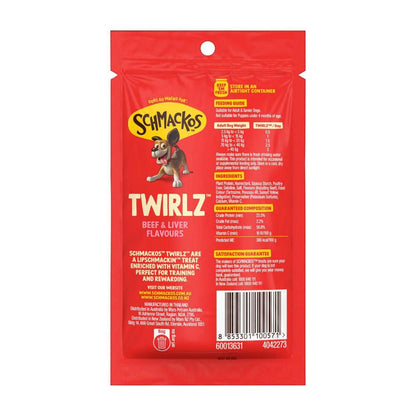 Schmackos Twirlz With Beef Liver Dog Treats - 90g