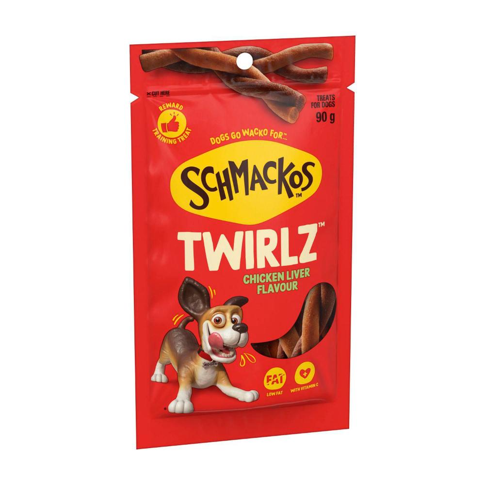 Schmackos Twirlz With Chicken Liver Dog Treats - 90g