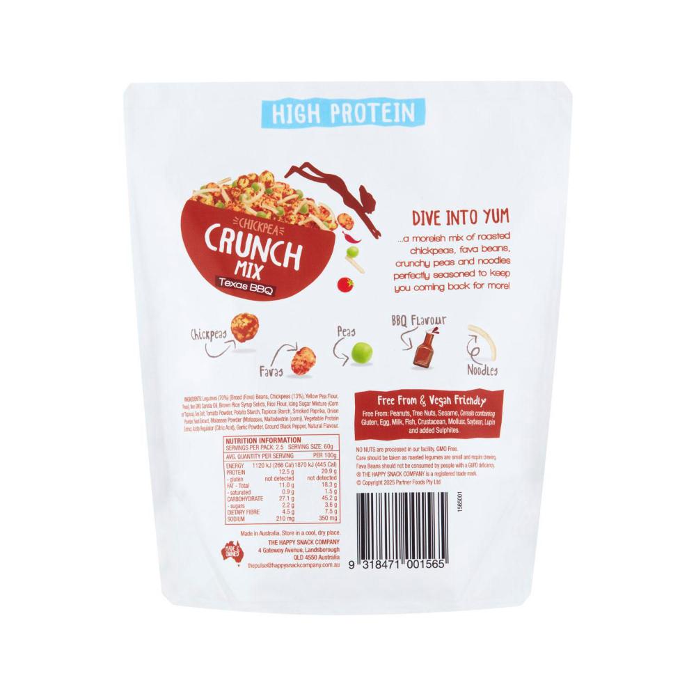 Happy Snack Company Chickpea Crunch Mix Texas BBQ - 150g