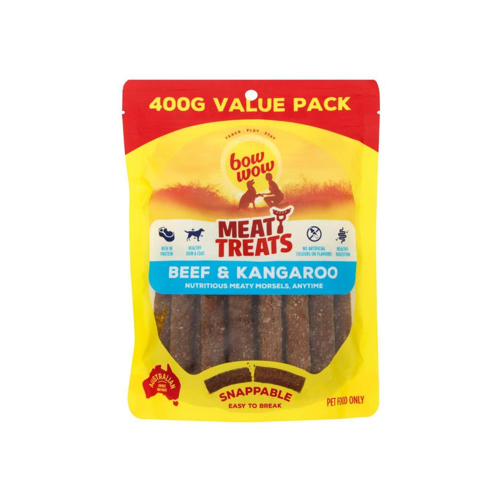 Bow Wow Meaty Dog Treats Beef & Kangaroo - 400g
