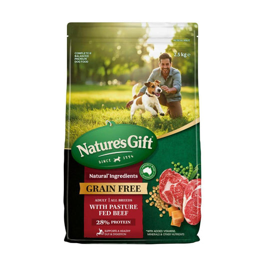 Nature's Gift Grainfree With Beef Dry Dog Food - 2.5kg