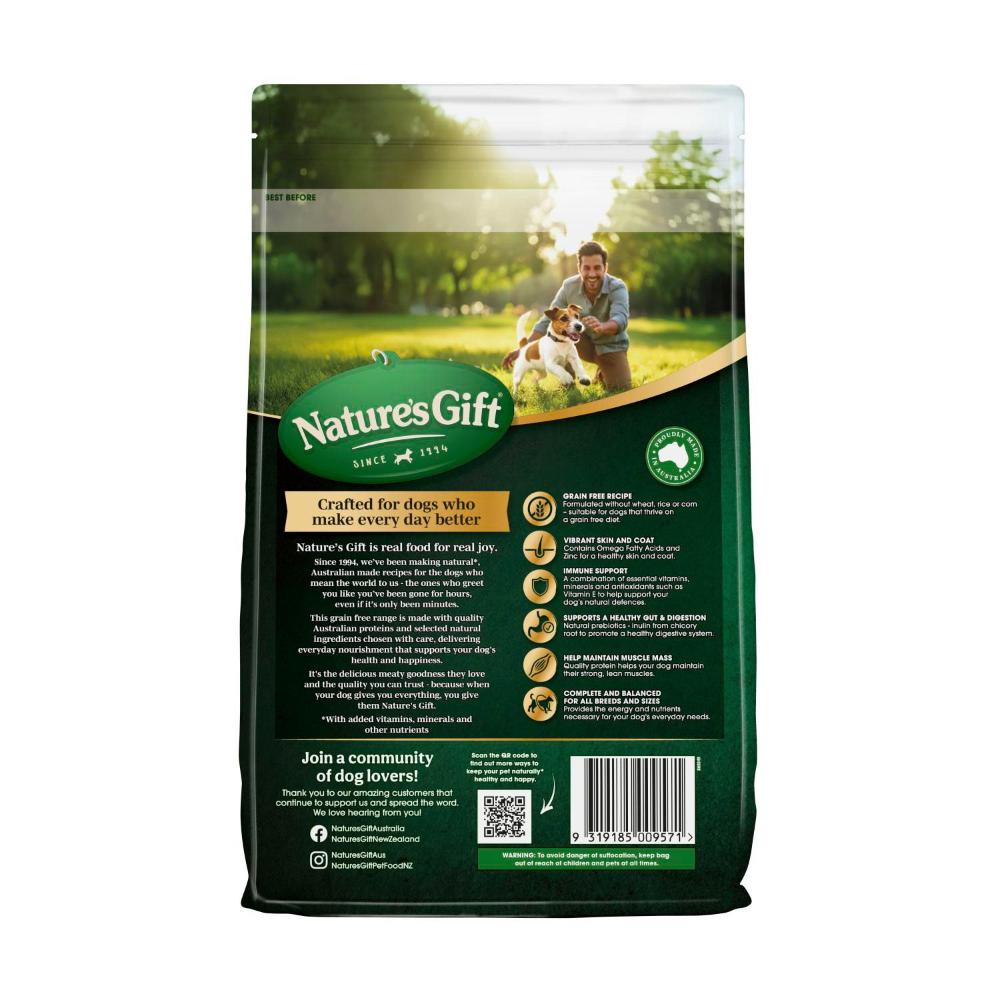 Nature's Gift Grainfree With Beef Dry Dog Food - 2.5kg