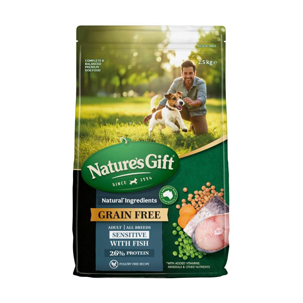 Nature's Gift Grainfree With Fish Sensitive Dry Dog Food - 2.5kg