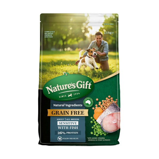 Nature's Gift Grainfree With Fish Sensitive Dry Dog Food - 2.5kg