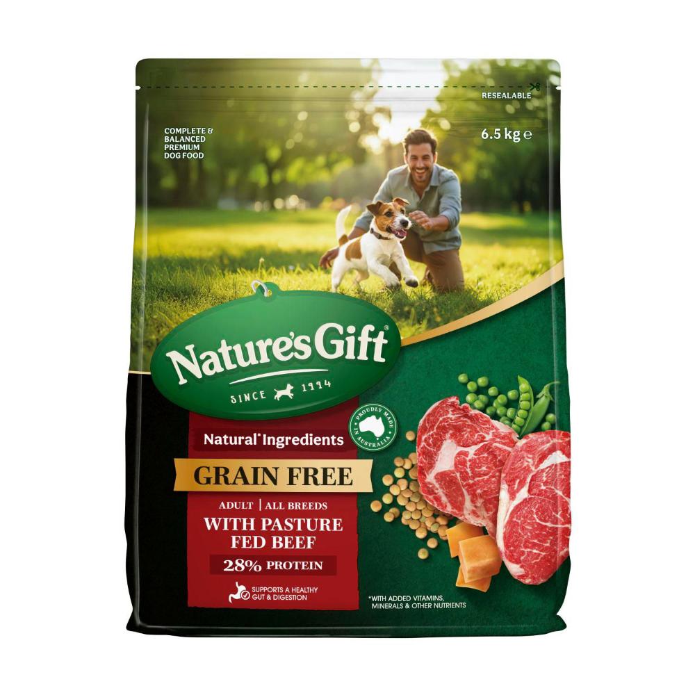 Nature's Gift Grainfree With Beef Dog Food - 6.5Kg