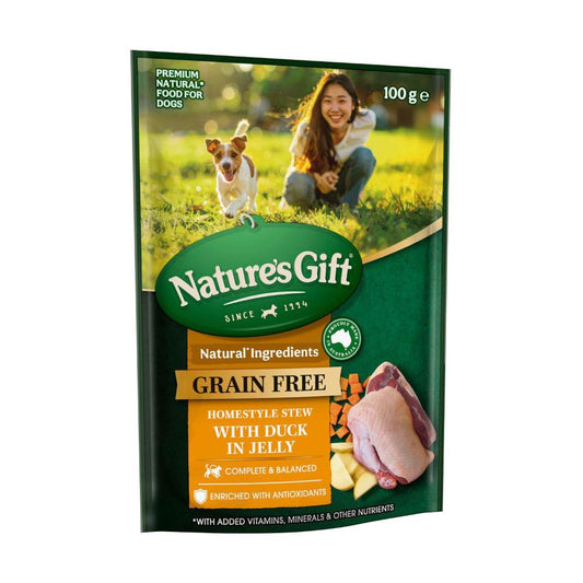Nature's Gift Grain Free Homestyle Stew With Duck In Jelly Dog Food - 100g