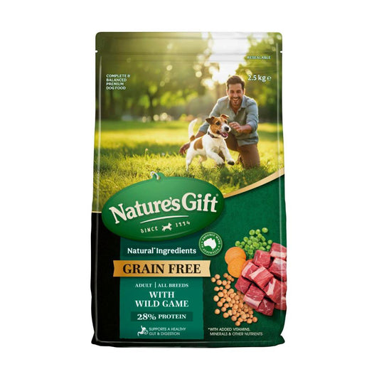 Nature's Gift Grainfree With Wild Game Dry Dog Food - 2.5kg
