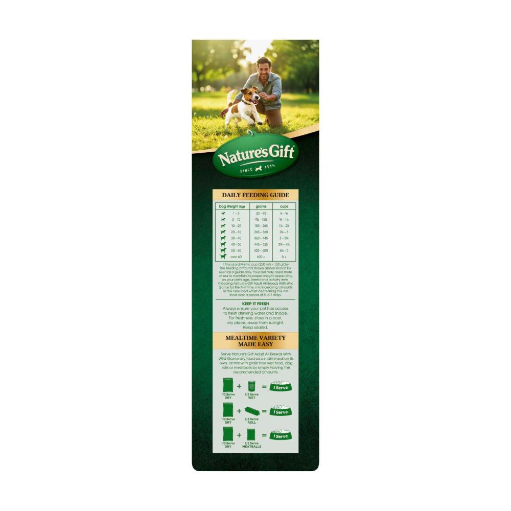 Nature's Gift Grainfree With Wild Game Dry Dog Food - 2.5kg