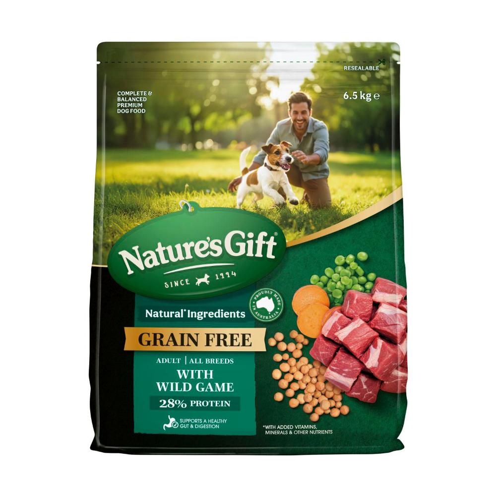 Nature's Gift Grainfree With Wild Game Dog Food - 6.5Kg