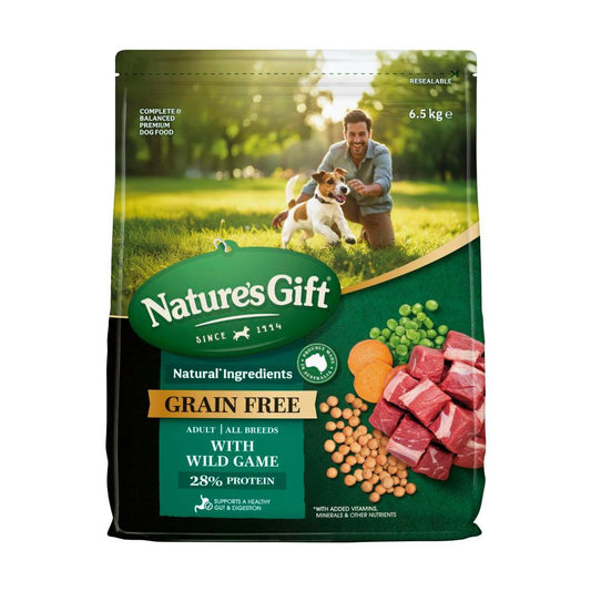 Nature's Gift Grainfree With Wild Game Dog Food - 6.5Kg