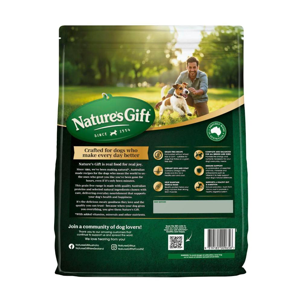 Nature's Gift Grainfree With Wild Game Dog Food - 6.5Kg