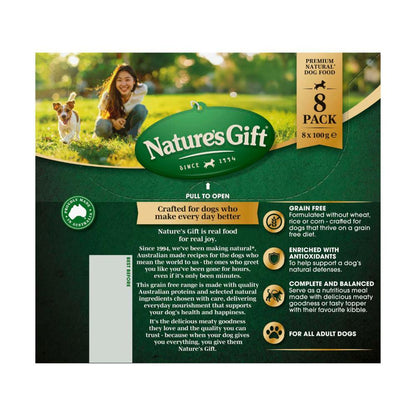 Nature's Gift Grain Free Homestyle Stew With Chicken Duck Dog Food 100g - 8 Pack
