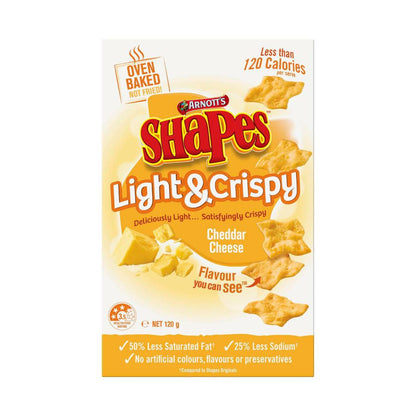 Arnotts Shapes Light & Crispy Cheddar Cheese - 120g