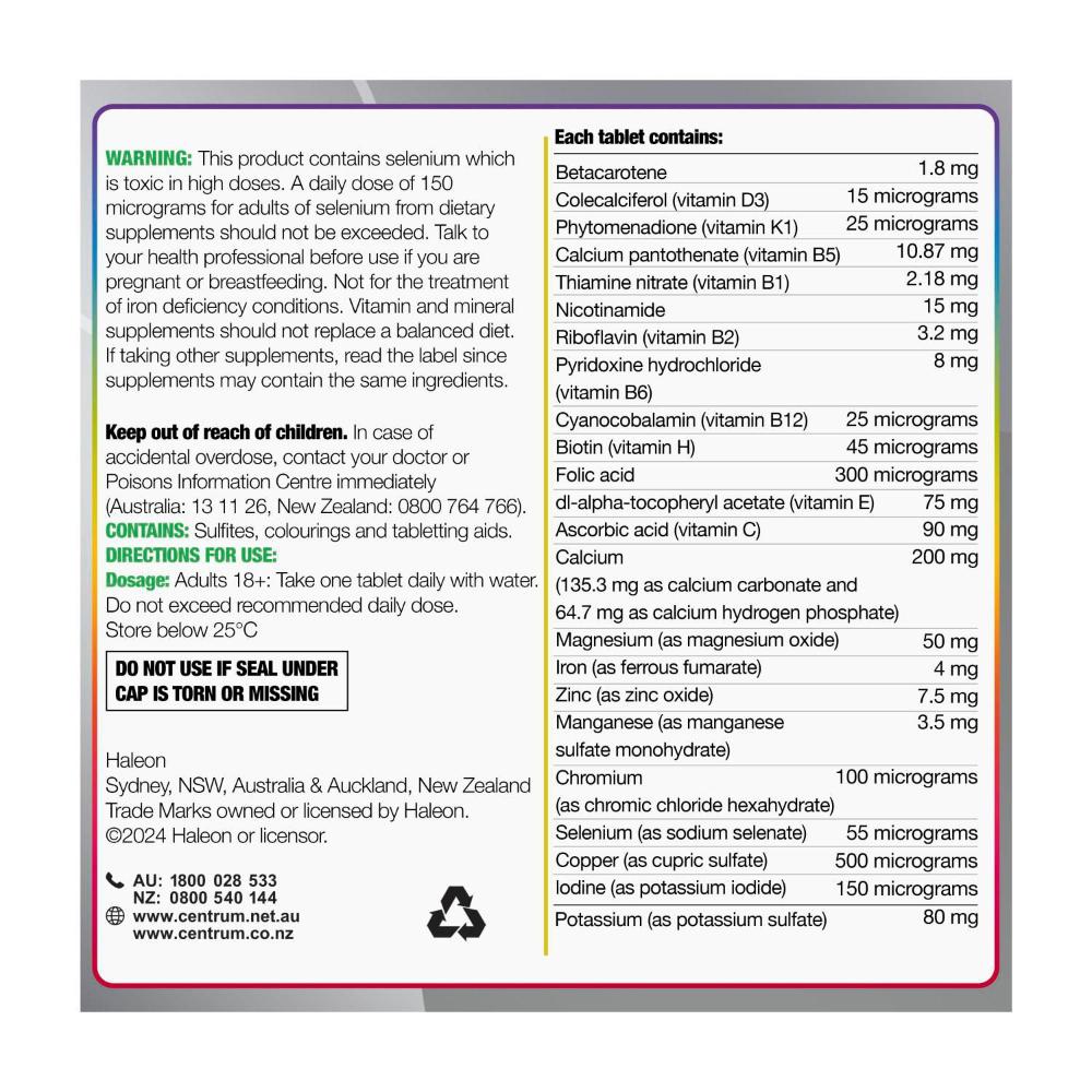 Centrum Advance 50+ Multivitamin - 200 Pack