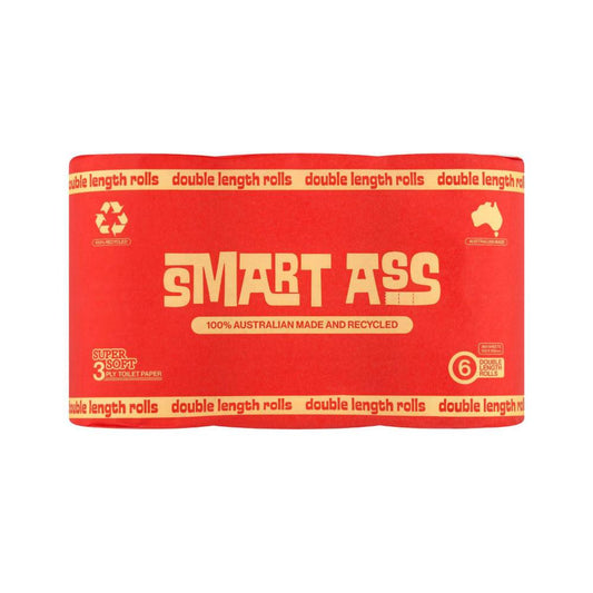 Smart Ass Recyed Toilet Paper Double Length - 6 Pack