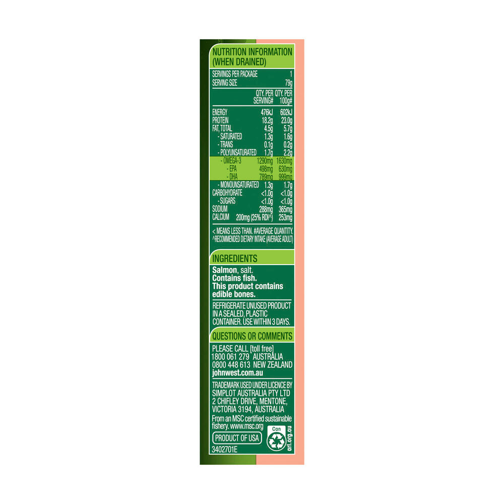 John West Wild Alaskan Pink Salmon - 105g