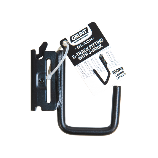 Grunt E Track Fitting with J Hook - 180kg - Black