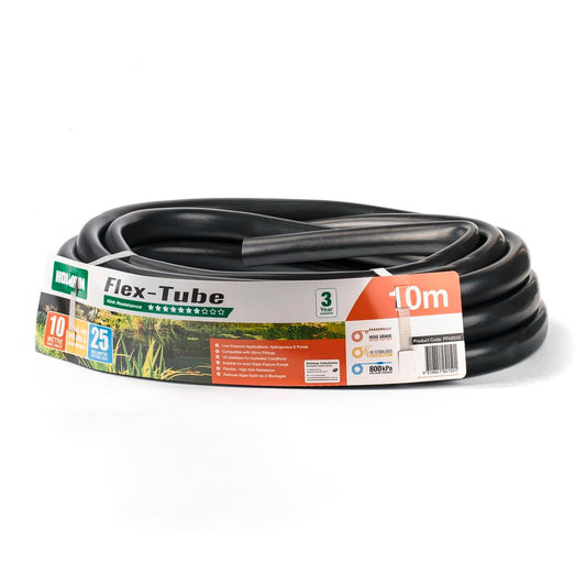 Holman 25mm x 10m Black Flex Tube PVC Flexible Kink Resistant