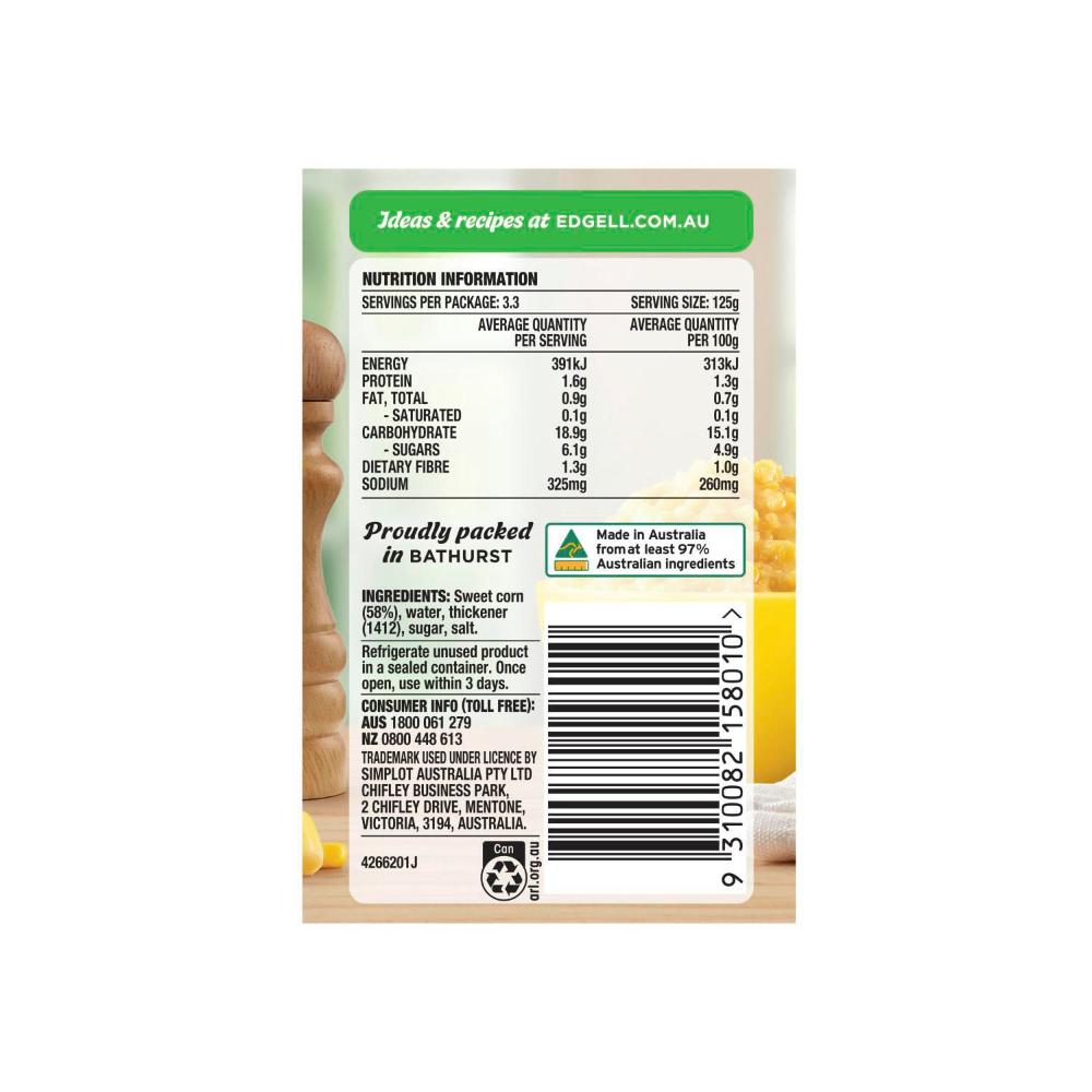 Edgell Creamed Corn - 420g