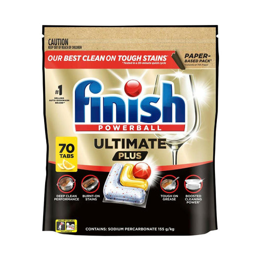 Finish Ultimate Plus Dishwashing Tablets Lemon - 70 Pack