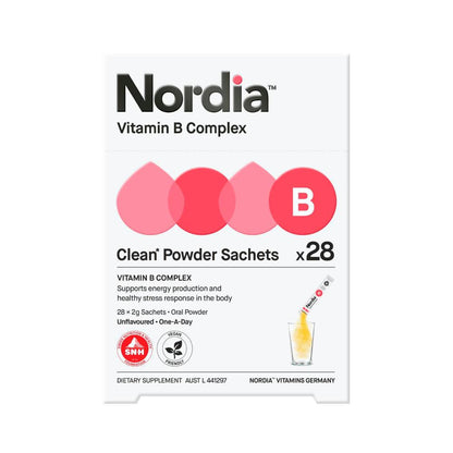 Nordia Vitamin B Complex Powder Sachets - 28 Pack