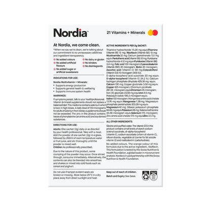 Nordia Multivitamin + Minerals Powder Sachets - 28 Pack