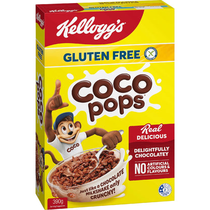 Kelloggs Gluten Free Coco Pops Breakfast Cereal 390g