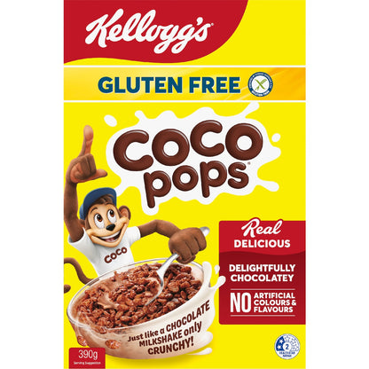 Kelloggs Gluten Free Coco Pops Breakfast Cereal 390g