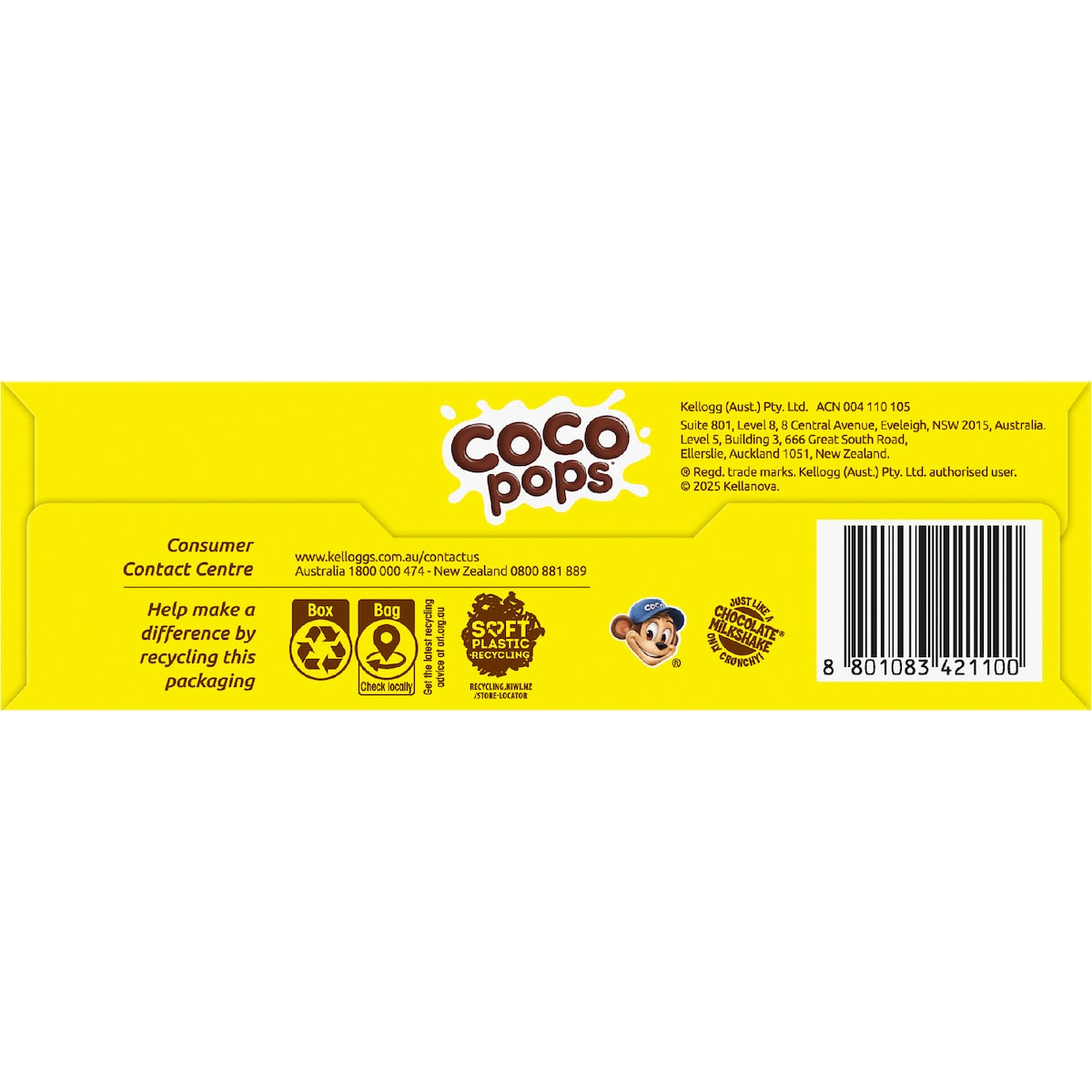Kelloggs Gluten Free Coco Pops Breakfast Cereal 390g