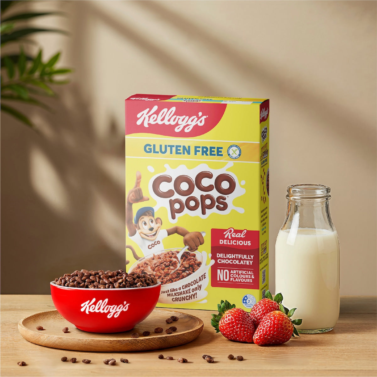 Kelloggs Gluten Free Coco Pops Breakfast Cereal 390g