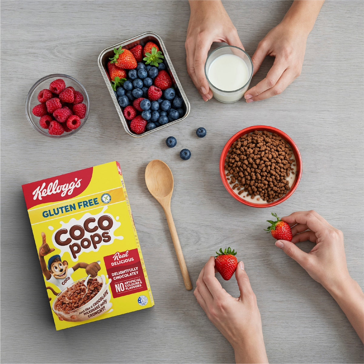 Kelloggs Gluten Free Coco Pops Breakfast Cereal 390g